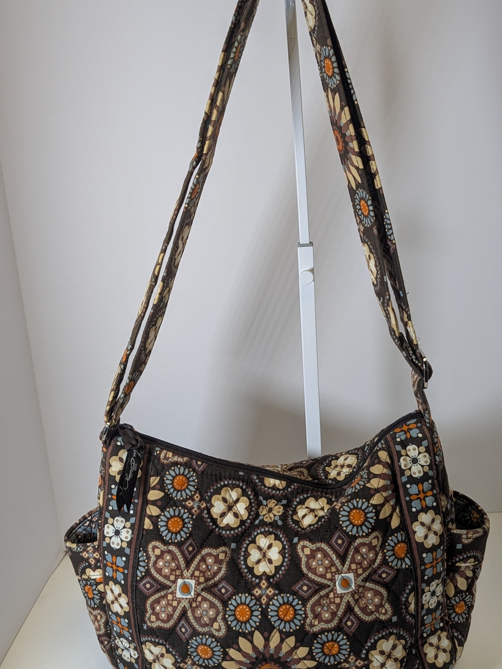 Vera Bradley Retired 2012 CANYON Pattern Quilted Shoulder Bag & Matching Coin Pu - Picture 3 of 11